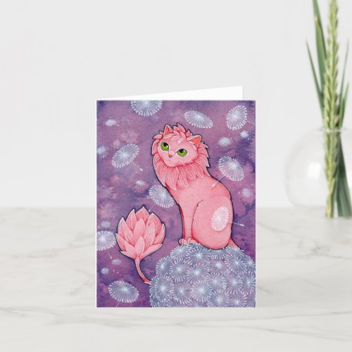 Fairy Cats Affirmation cute cat fairy WHIMSY Thank You Card