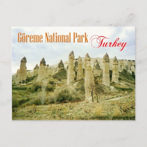 Fairy Chimney rock formations Cappadocia Turkey Postcard
