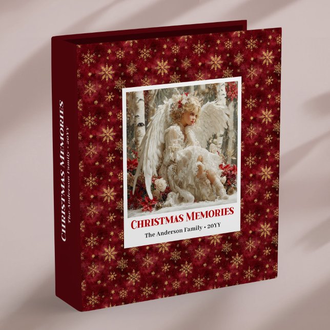 Fairy Christmas Angel Victorian Floral ring binder (Fairy Christmas Angel Victorian Floral ring binder)