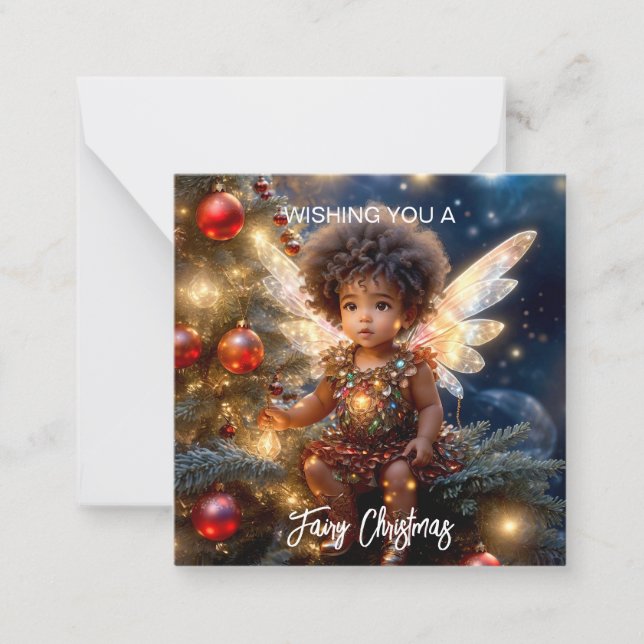 Fairy Christmas Magical  Note Card (Front)