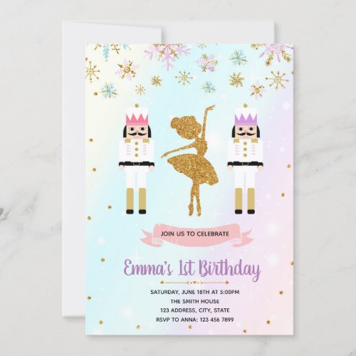 Fairy christmas party birthday invitation