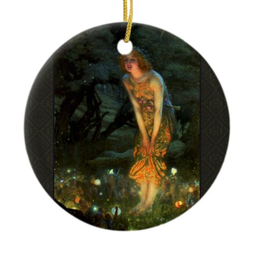 Fairy Circle Fairies Midsummer Eve Ceramic Ornament