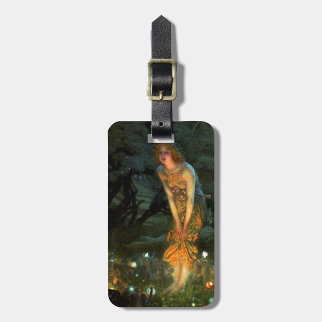 Fairy Circle Fairies Midsummer Eve Luggage Tag (Front Vertical)