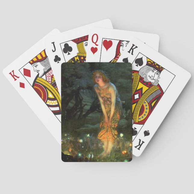 Fairy Circle Fairies Midsummer Eve Poker Cards (Back)