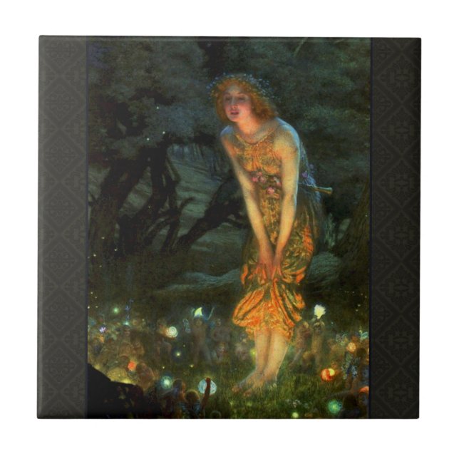 Fairy Circle Fairies Midsummer Eve Tile (Front)