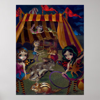 Fairy Circus ART PRINT fantasy faeries carnival
