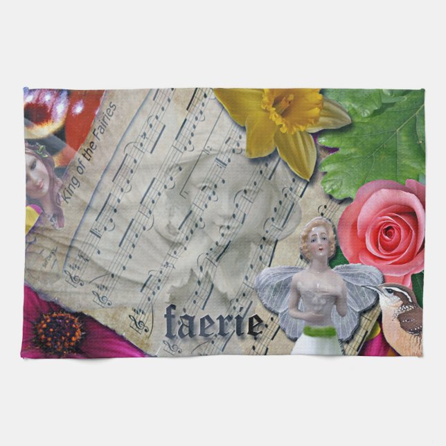Fairy Collage, Kitchen Towel, Towel (Horizontal)