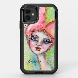 Fairy Colorful Watercolor Cute Girly Whimsical Art OtterBox Defender iPhone 11 Case