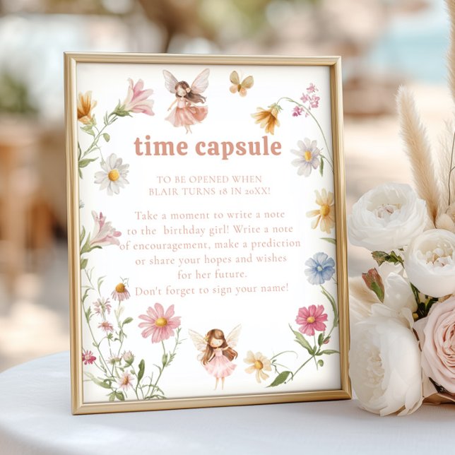 Fairy Colorful Widflower Birthday Time Capsule Poster (Creator Uploaded)
