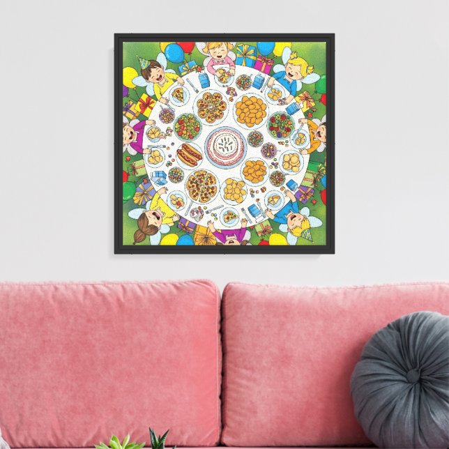 Fairy Costume Party for Children Canvas Print (Insitu(LivingRoom))