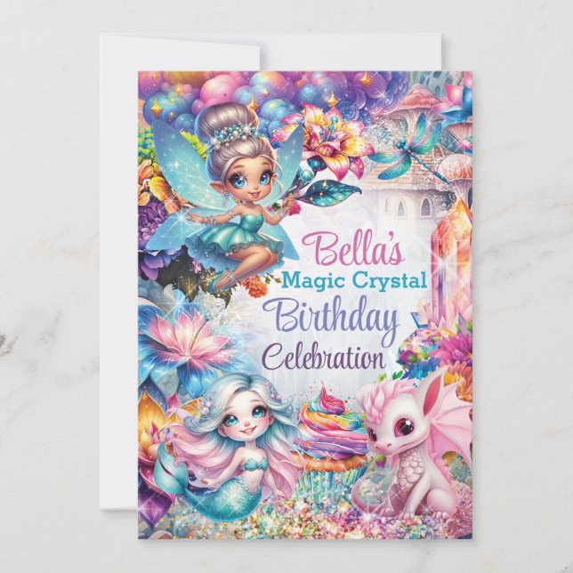 Fairy Crystal Party Invitation (Front)