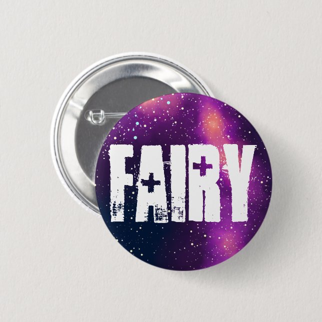 Fairy Customizable Galaxy Identity Button (Front & Back)