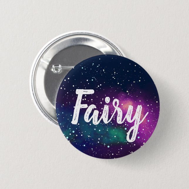 Fairy Customizable Galaxy Identity Pinback Button (Front & Back)