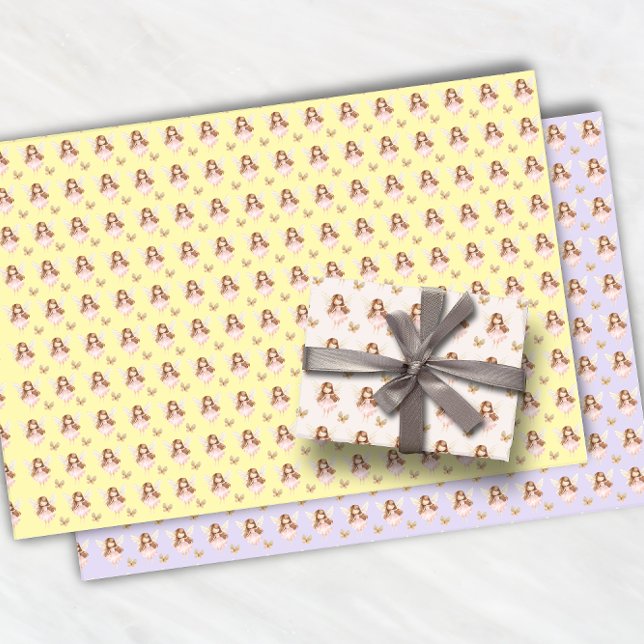 Fairy Cute Butterfly Enchanted Forest Magical Wrapping Paper Sheets (Creator Uploaded)