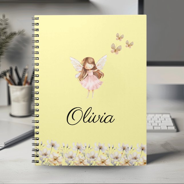 Fairy Cute Garden Enchanted Personalized Name Note Notebook (Creator Uploaded)
