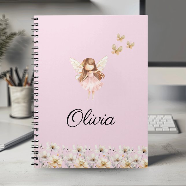 Fairy Cute Garden Enchanted Personalized Name Notebook (Creator Uploaded)