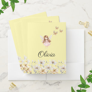 Fairy Cute Garden Enchanted Personalized Name Pocket Folder
