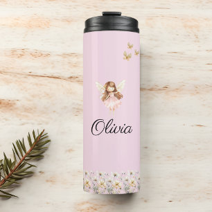 Fairy Cute Garden Enchanted Personalized Name Thermal Tumbler