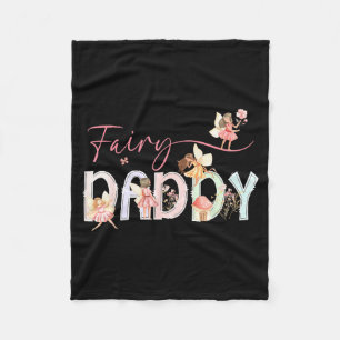 Fairy daddy magical floral birthday girl fairytale fleece blanket