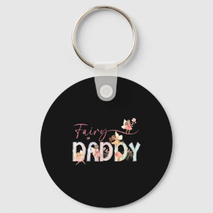 Fairy daddy magical floral birthday girl fairytale keychain