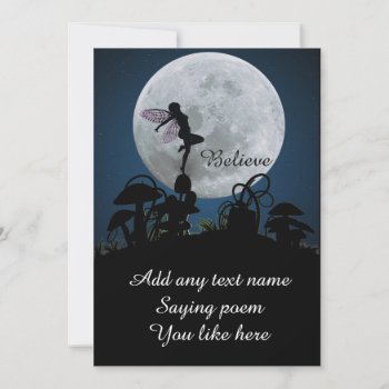 Fairy Dance Moon  Card by RenderlyYours at Zazzle