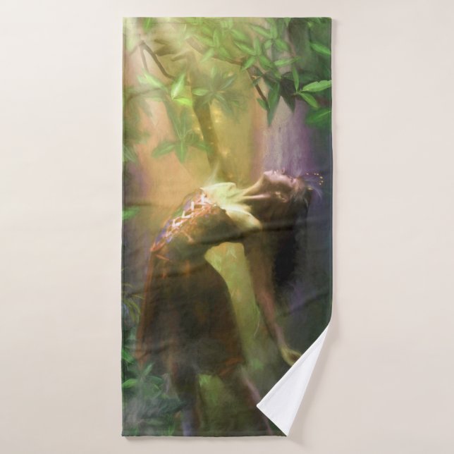 FAIRY DANCING IN THE LIME LIGHT BATH TOWEL (Bath Towel)