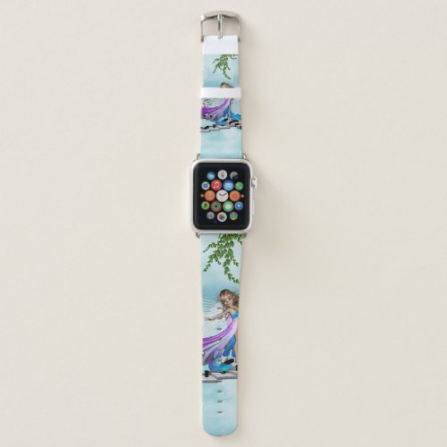 Fairy dancing on a piano apple watch band