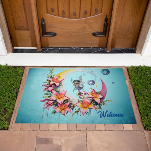 Fairy dancing on the moon doormat