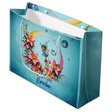 Fairy dancing on the moon  large gift bag