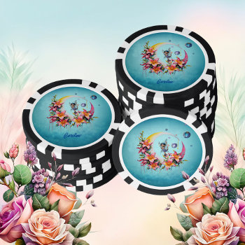 Fairy Dancing On The Moon Poker Chips by stylishdesign1 at Zazzle