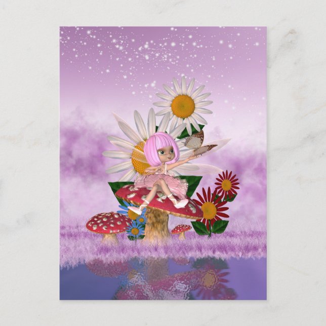 Fairy Digital Art Post Card - Cute Postcard (Front)