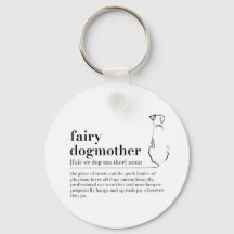 Fairy Dogmother Definition Key Ring, Dog Mom Gifts