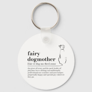 Fairy Dogmother Definition Key Ring, Dog Mom Gifts Keychain