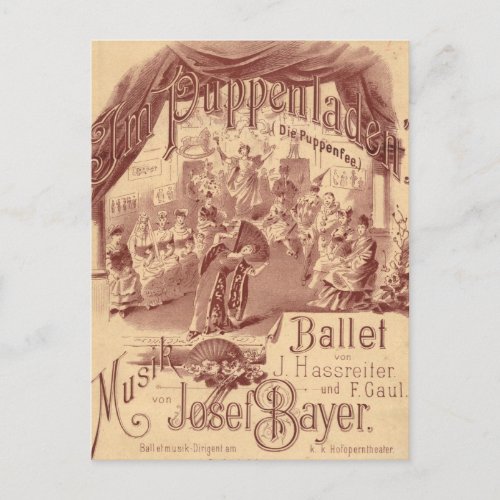 Fairy Doll Ballet _ Die Puppenfee _ Josef Bayer Postcard