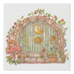 Fairy Door Faux Canvas Print