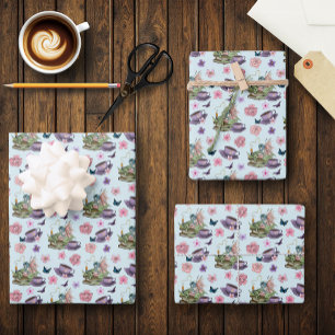 Fairy Dragon Books Tea Friendship Wrapping Paper Sheets