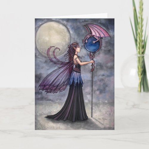 Fairy Dragon Greeting Card by Molly Harrison
