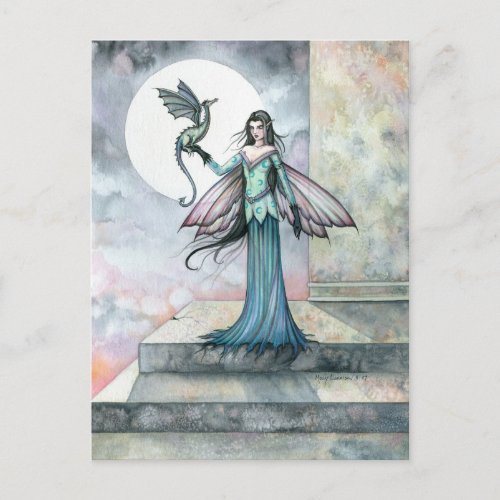 Fairy Dragon Postcard Gothic