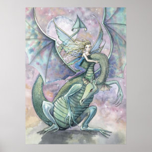 Fairy Dragon Poster Print by Molly Harrison