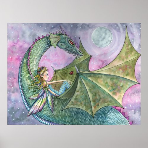 Fairy Dragon Poster Print by Molly Harrison