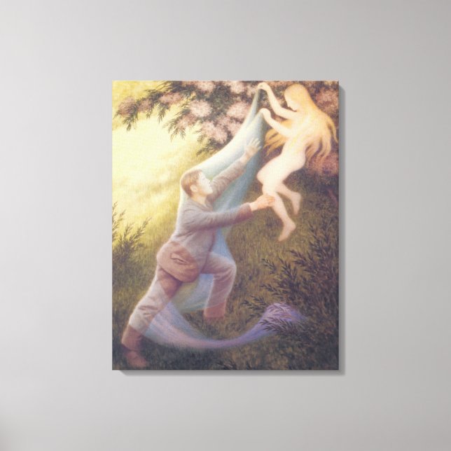 Fairy Dream (by Theodor Severin Kittelsen) Canvas Print (Front)