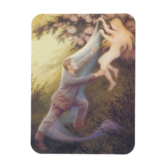 Fairy Dream (by Theodor Severin Kittelsen) Magnet (Vertical)