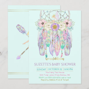Fairy Dream Catcher Boho Any Color Paper Invitation