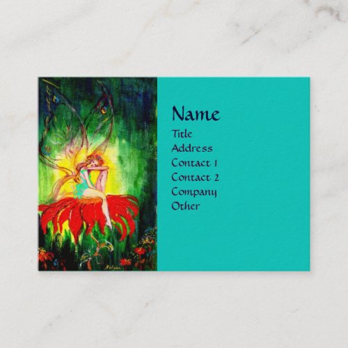 FAIRY DREAMING ON THE FLOWER BUSINESS CARD