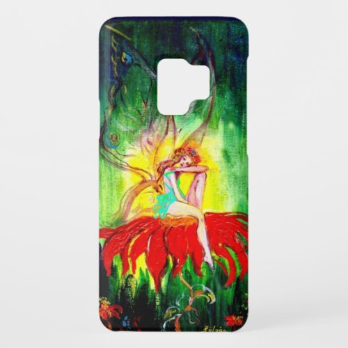 FAIRY DREAMING ON THE RED  FLOWER green yellow Case_Mate Samsung Galaxy S9 Case