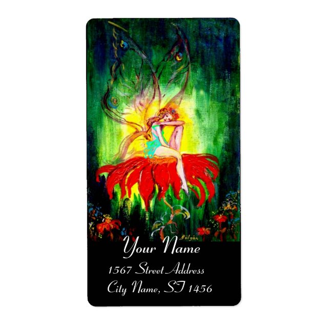 FAIRY DREAMING ON THE RED FLOWER LABEL (Front)