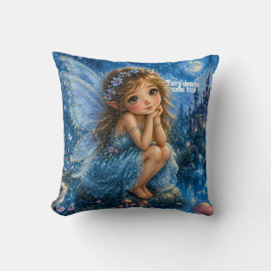 Fairy Dreams Come True Throw Pillow