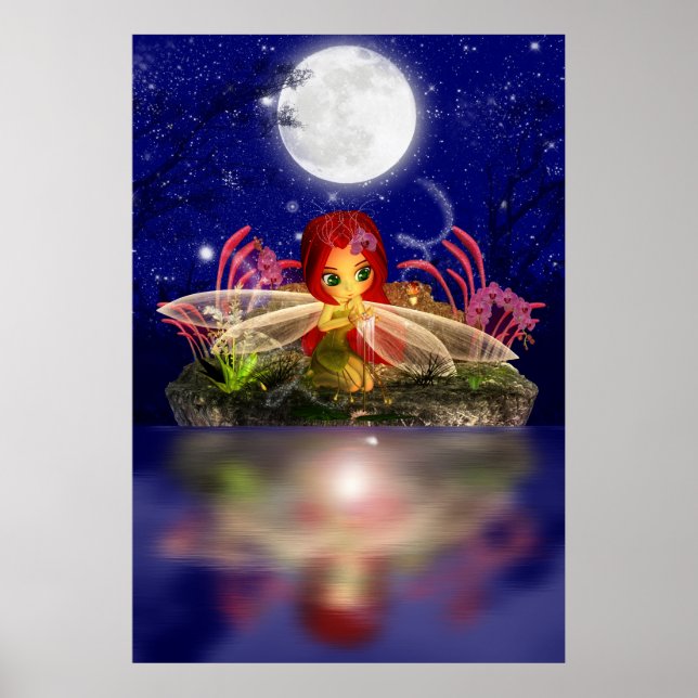 Fairy Dreams Fantasy Cartoon Fairy Print Cute (Front)