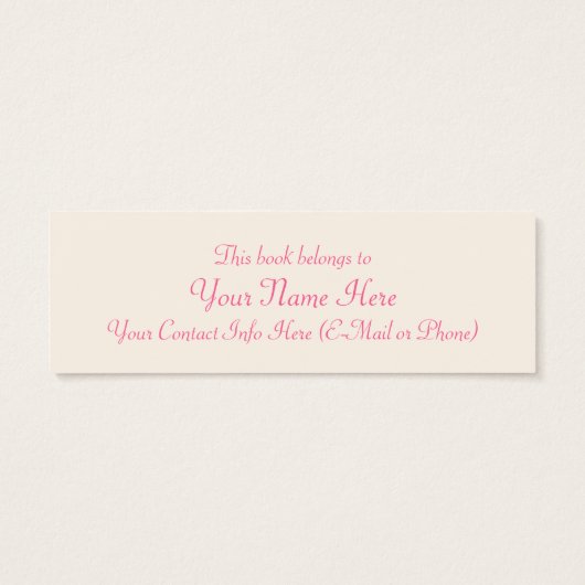 Fairy Dust Bookmark (Back)