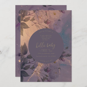 Fairy Dust Floral Shades   Baby in Bloom   Elegant Invitation